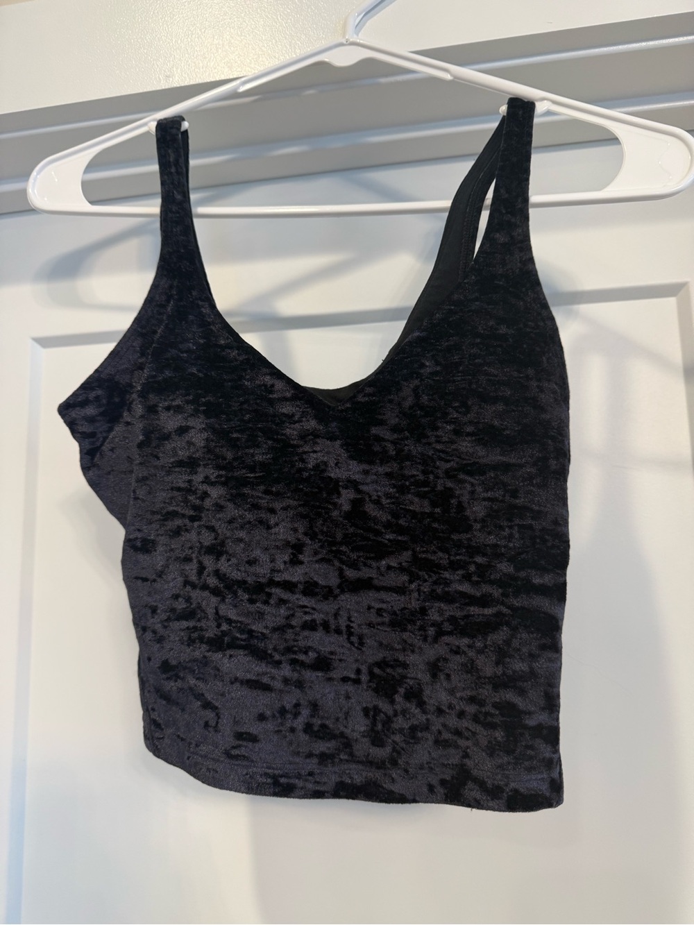 Black Lululemon Align Velvet Crop Tank Top - Women's Size 4